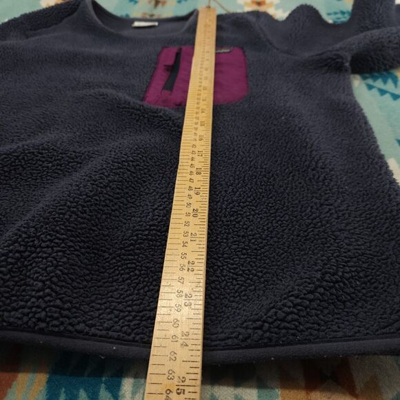 Columbia Women's West Bend Sherpa Crewneck Pullover Purple Medium Granola Gorp - Picture 3 of 7